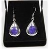 #47-NATURAL BLUE SAPPHIRE GEMSTONE EARRINGS