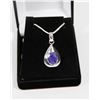 #46-NATURAL BLUE SAPPHIRE GEMSTONE PENDANT