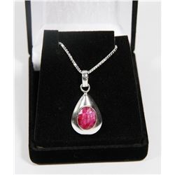 #44-NATURAL RUBY GEMSTONE PENDANT