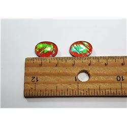 18 - PINK/GREEN FIRE TRIPLATE OPAL