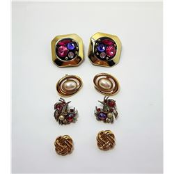 6 - LOT OF 4 VINTAGE EARRINGS
