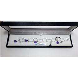 12 - STERLING SILVER & AMETHYST