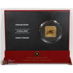 RCM 2006 $3 SQUARE SILVER COIN - BEAVER