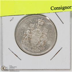 1966 CANADIAN 50 CENT COIN.