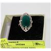 Image 1 : VINTAGE GREEN STONE RING