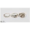 Image 1 : 3 SILVER DOLPHIN RING COLLECTION