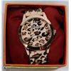 Image 1 : NEW GENEVA LEOPARD SILICONE JELLY GEL QUARTZ ANALO