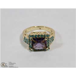 BIRTHSTONE ENGAGEMENT WEDDING RING