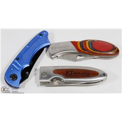 LOT OF 3 CAMPING POCKET KNIVES