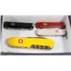 Image 1 : LOT OF 5 MADE IN SWITZERLAND SWISS KNIVES