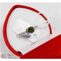 #88-GREEN PERIDOT GEMSTONE RING