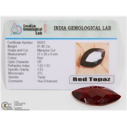 #47-RED TOPAZ GEMSTONE 41.40CT