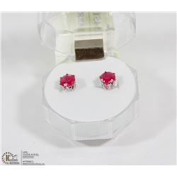 #37-RED RUBY EARRINGS
