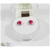 Image 1 : #37-RED RUBY EARRINGS