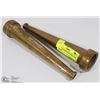 Image 1 : PAIR OF ANTIQUE BRASS FIRE HOSE NOZZLES