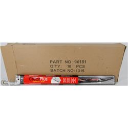 CASE OF 10 NEW WINDSHIELD WIPER BLADES 18"