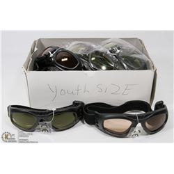 CASE OF YOUTH SIZE SPORTS GOGGLES/ SUNGLASSES