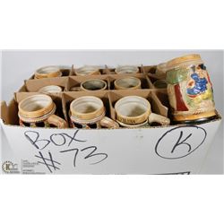 BOX OF COLLECTORS BEER STEINS