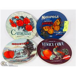 4 COLLECTOR PLATES - ADVERTISING
