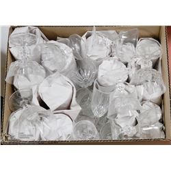 BOX OF ESTATE GLASSWARE