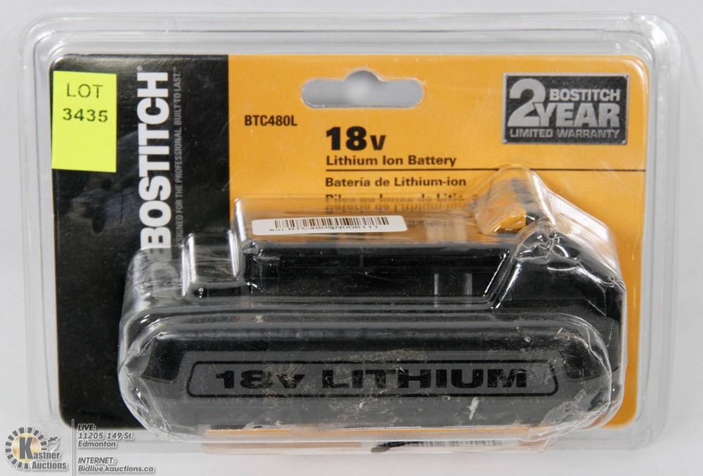 Bostitch 18v Lithium Ion Battery