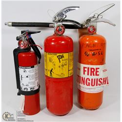 LOT OF 3 FIRE EXTINGUISHERS