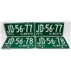Image 1 : 2 SETS OF 2 SEQUENTIAL 1971 ALBERTA AUTO PLATES
