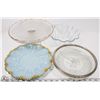 Image 1 : BOX OF BLUE VINTAGE DEVILED EGG PLATE, CRYSTAL CAKE