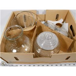 BOX WITH BEEHIVE ICE BUCKET, CANISTER, WATER CARAFE