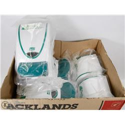 LOT OF 7 DEB NATURELLE WALL MOUNT SOAP DISPENSERS