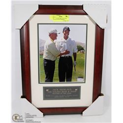 FRAMED JACK NKLAUS & TIGER WOODS LTD ED NUMBERED