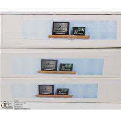 LOT OF 3 WOOD FLOATING SHELVES