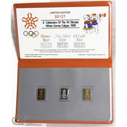 CALGARY '88 WINTER OLYMPIC  OFFICIAL INGOTS