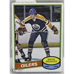 1980 OPEECHEE MARK MESSIER ROOKIE HOCKEY CARD.