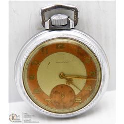 VINTAGE BRUNSWICK POCKET WATCH WORKS.