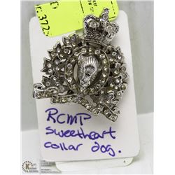 RCMP COLLAR DOG PIN, SWEETHEART WITH SIMULATED
