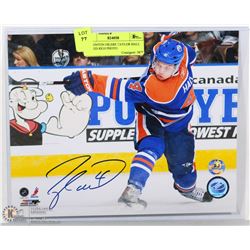 EDMONTON OILERS TAYLOR HALL SIGNED 8X10 PHOTO