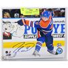 Image 1 : EDMONTON OILERS TAYLOR HALL SIGNED 8X10 PHOTO