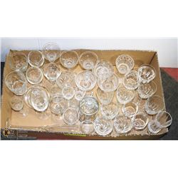 BOX OF ASSORTED CRYSTAL GLASSES