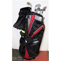 NEW STRATA GOLF BAG WITH INCOMPLETE SPALDING TOUR
