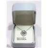 Image 2 : 6) STERLING SILVER AMETHYST HEART SHAPED NECKLACE