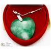 Image 1 : 10) JADEITE PENDANT W/ STERLING SILVER CHAIN