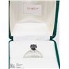 Image 4 : 21) 10K GOLD BLACK DIAMOND SOLITAIRE RING