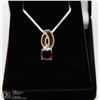 Image 1 : #103-GENUINE RED GARNET .925 SILVER PENDANT NECKLACE 5.3G