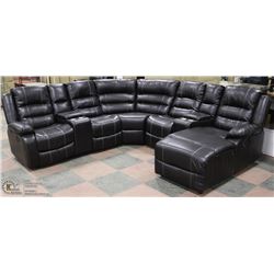 NEW BORDEAUX LEATHERETTE RECLINING SOFA