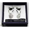 Image 1 : STERLING SILVER EARRINGS WITH SWAROVSKI ELEMENTS