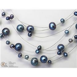 26) GENUINE PEARL NECKLACE W/ ST. SILVER CLASP