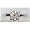 Image 1 : 46) 10K WHITE GOLD DIAMOND SOLITAIRE RING