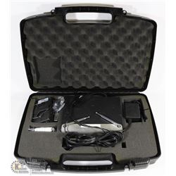 SHURE WIRELESS MICROPHONE SET IN CASE.