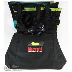 LOT OF 5 TOTE BAGS MADE OF CANVAS   NEW